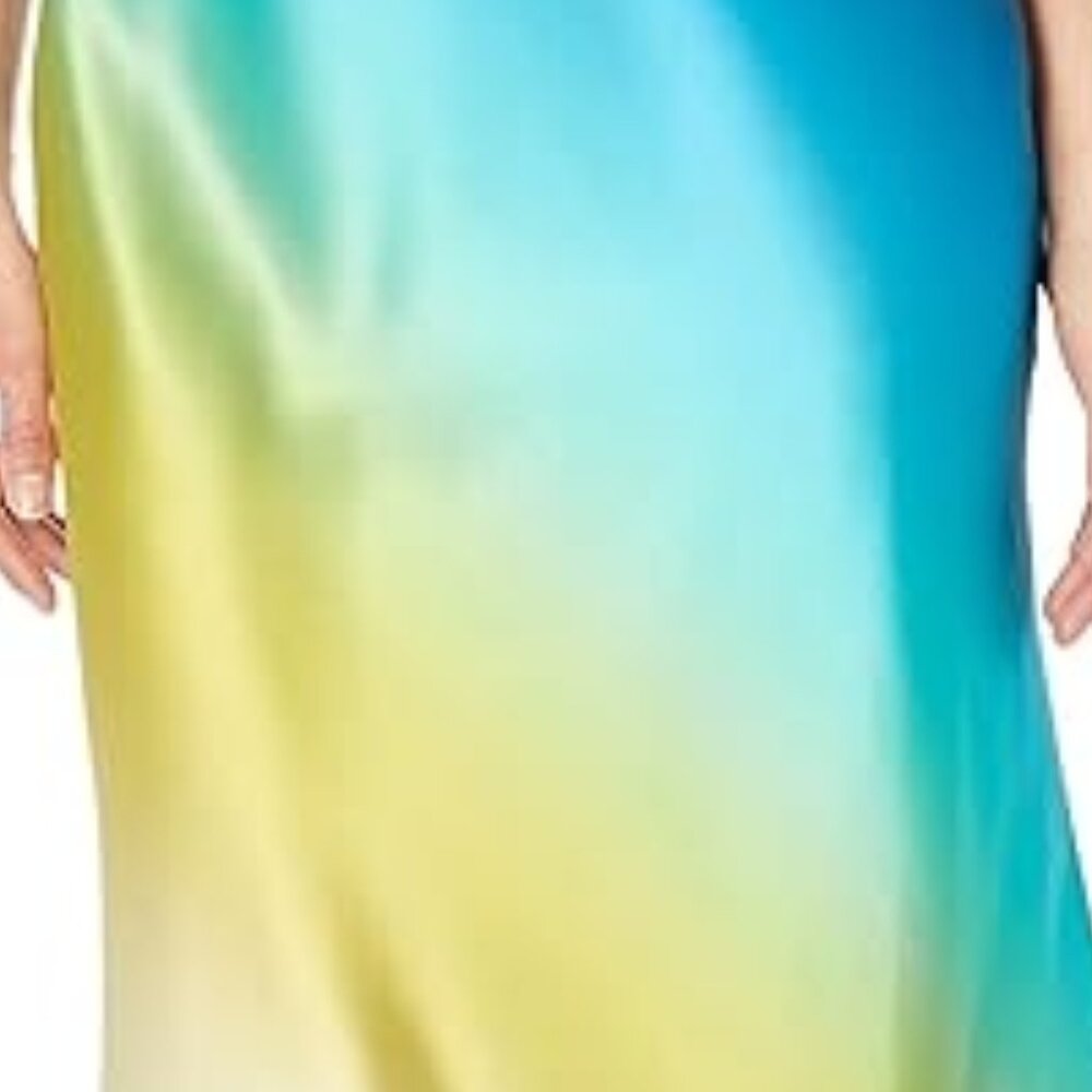 The Drop Women's Long Slip Dress NWT Medium Blue Ombre - Picture 4 of 9